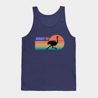 running ostrich in the sunset- hurry up Tank Top